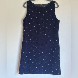 Luli And Me Girls Navy Floral Corduroy Sleeveless Dress Size 12